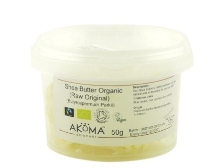 Unt de shea nerafinat Akoma Skincare, refill, bio, 50 g on Sale