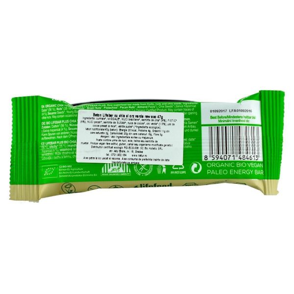 Baton cu Chia si Orz Verde Raw Bio 47g Online Hot Sale