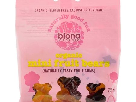 Jeleuri Mini-Ursuleti cu fructe fara gluten Biona, bio, 75 g For Discount