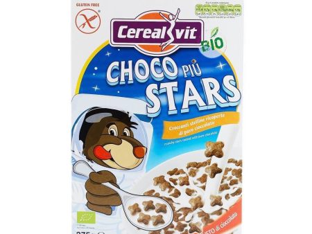 Cereale fara gluten ChocoPiu Stars din Porumb si Orez, Cerealvit, bio, 375 g Online now