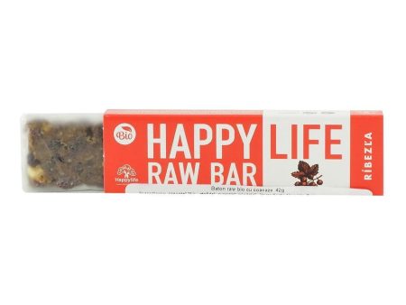 Baton raw cu coacaze Happy Life, bio, 42 g Cheap