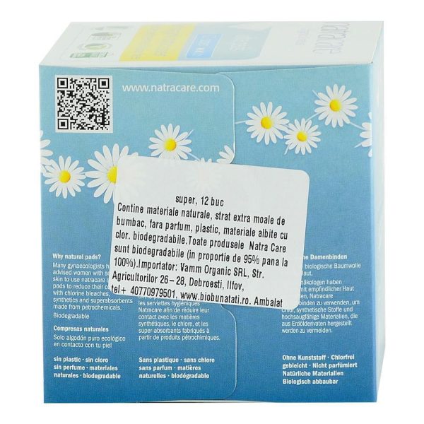 Absorbante Ultra cu Aripioare Super Natracare, 12 buc, bio Online Sale